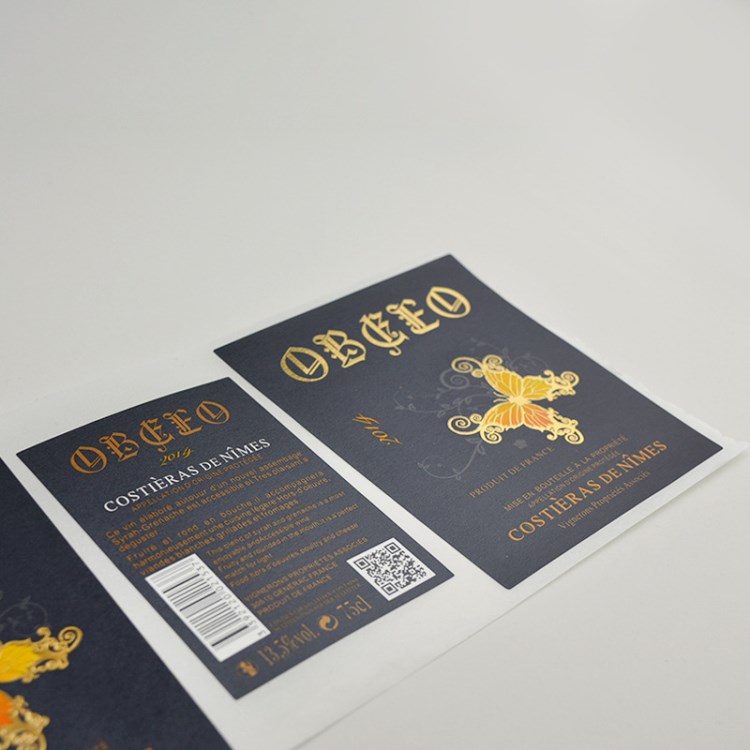 酒類標(biāo)簽酒標(biāo)印刷防偽造防水防潮標(biāo)簽不易脫落不起翹可選燙金燙銀