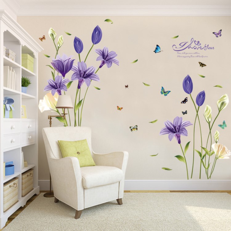 臥室溫馨墻貼紙墻花家里房間墻上裝飾品墻壁家居用品貼畫墻紙自粘