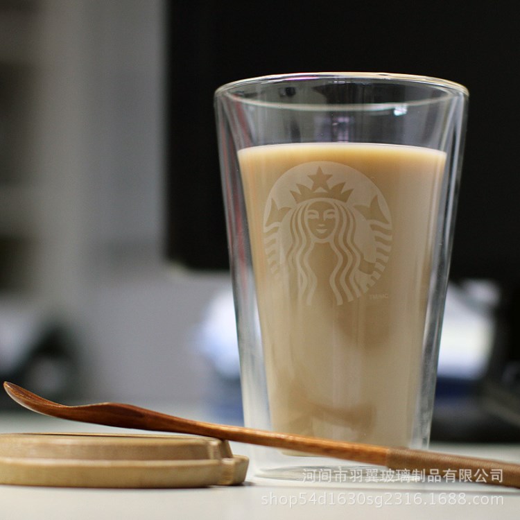 雙層咖啡杯 隔熱玻璃杯 加厚耐熱 透明茶杯家用個性果汁杯子水杯