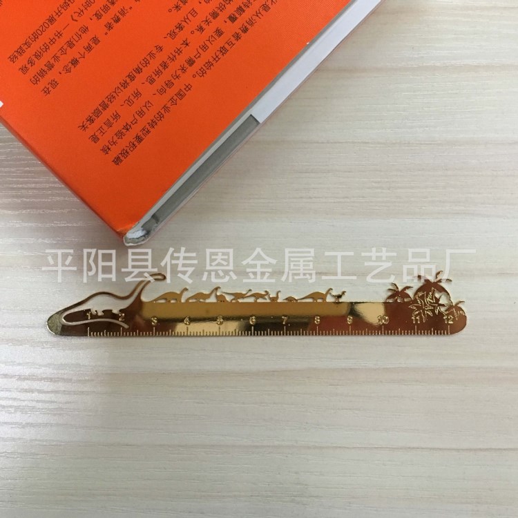 不銹鋼鏤空腐蝕書簽定制 新年專屬禮物定做 學(xué)生文具博物館書簽