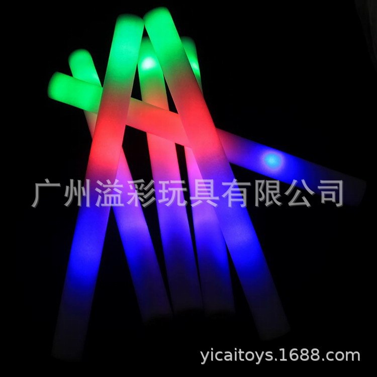 海棉熒光棒 泡沫發光棒 LED電子熒光棒 廣州熒光棒生產廠家