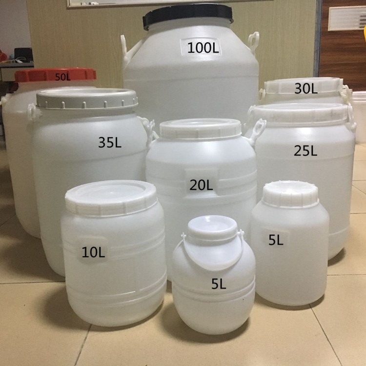 橋頭25L食品塑料桶,25升化工油桶,包裝白色桶,東坑塑料大口圓桶