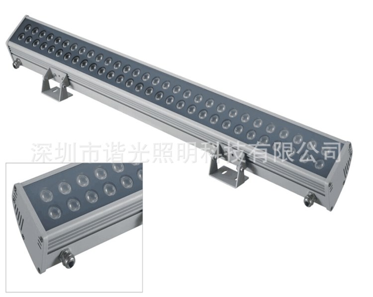 20*60雙角度偏光led線性洗墻燈雙排72WCREE大功率條形投光燈2700K