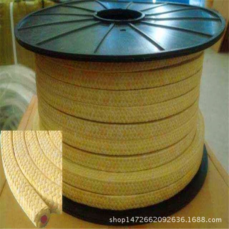 芳綸纖維盤根現貨供應 芳綸硅膠芯盤根 廠家直銷芳綸四氟混編盤根