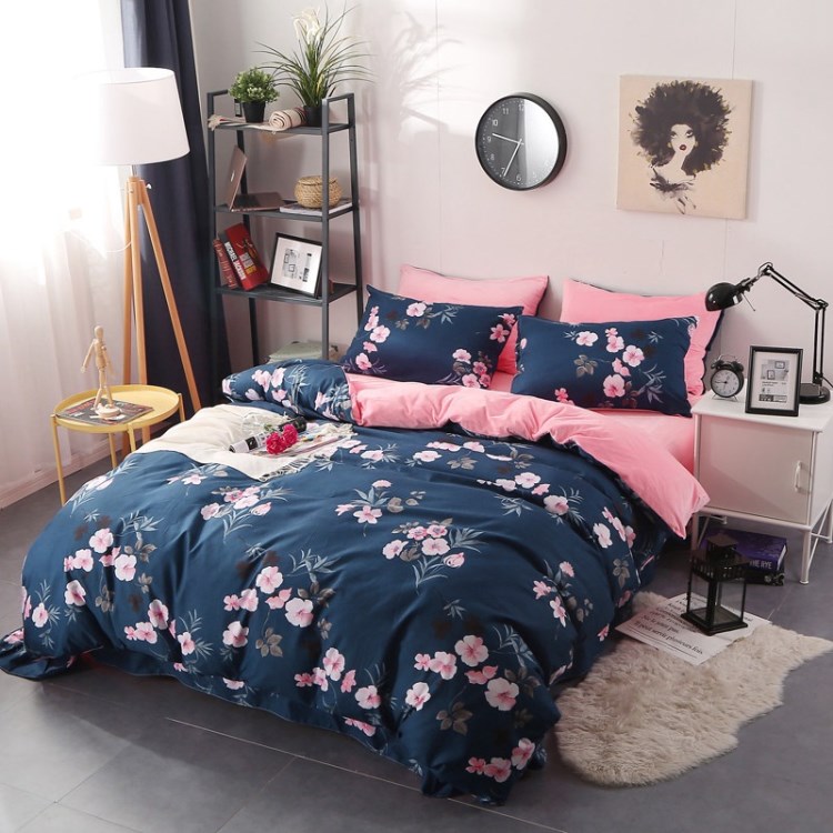 床上用品全棉水晶绒床单四件套 全棉加绒保暖珊瑚绒床品套件批发