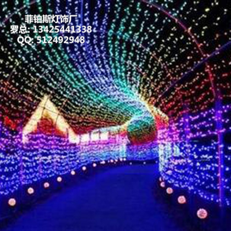 LED夢(mèng)幻燈光 隧道夜景燈光布置來(lái)圖定制 LED燈光節(jié)