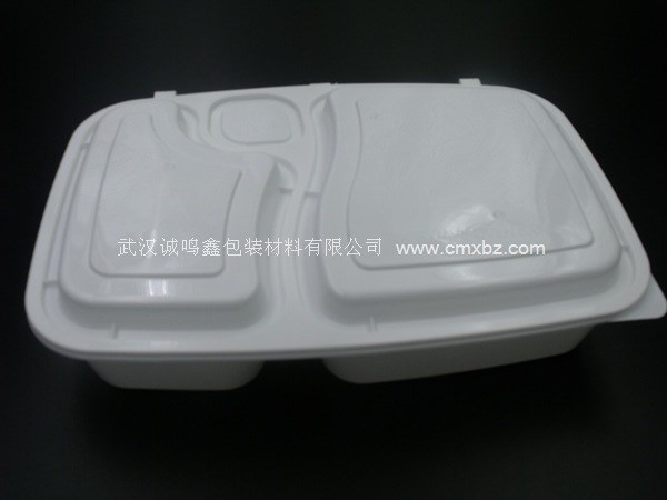 一次性 連體 兩格  快餐盒 外賣(mài)盒 打包盒PP 環(huán)保 可降解 外賣(mài)