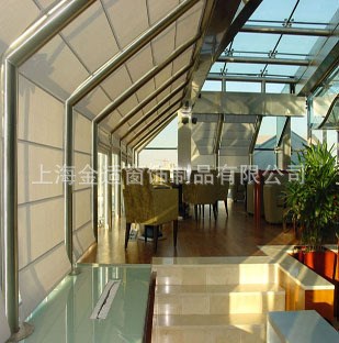 長期供應 PTS天棚簾 陽光房電動天棚簾 彎弧天棚可定制