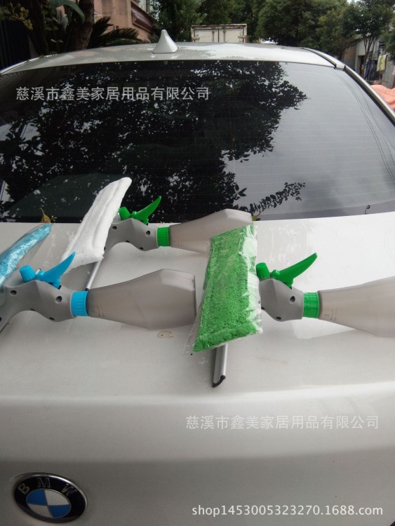 新款耐用螺口三合一噴水擦窗器 多功能玻璃擦 雙面玻璃清潔器