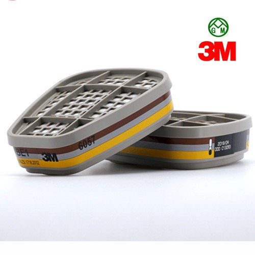3M 6057有機(jī)蒸汽 酸性 無機(jī)氣體濾毒盒 多功能過濾盒（2個裝）