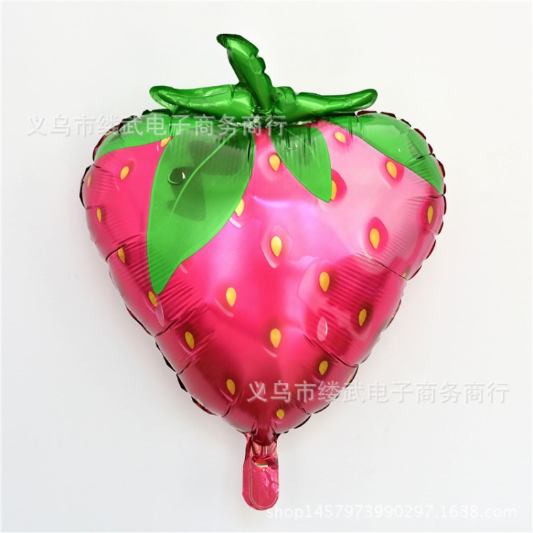 新款 水果氣球系列造型 草莓鋁膜氣球 生日滿月周歲寶寶宴布置