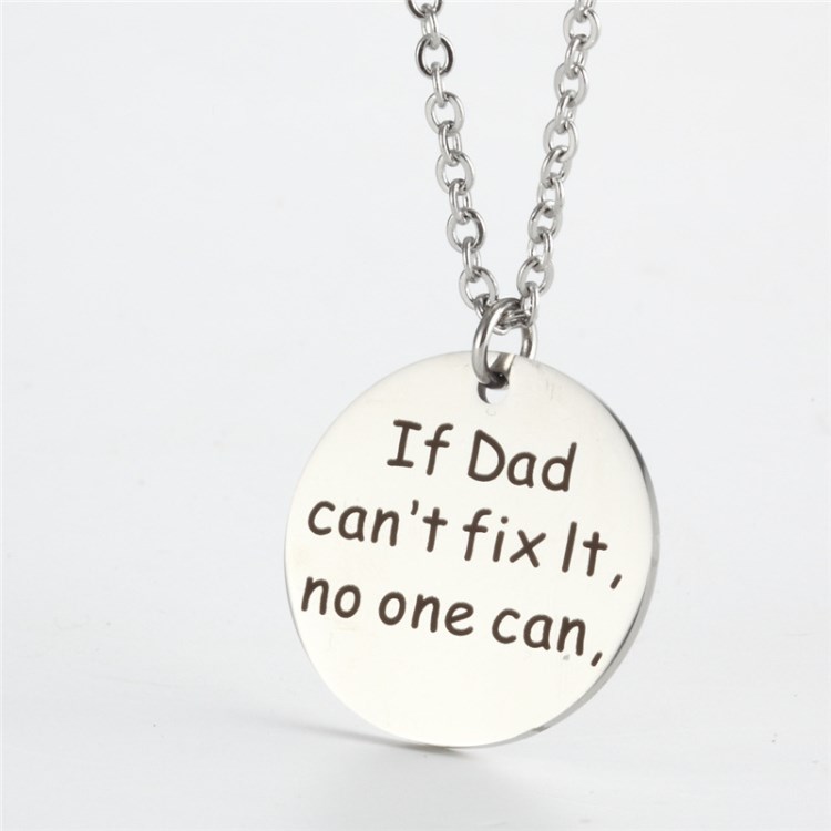 爸爸項鏈 If Dad can`t fix it, no one can  鋼材質 吉他撥