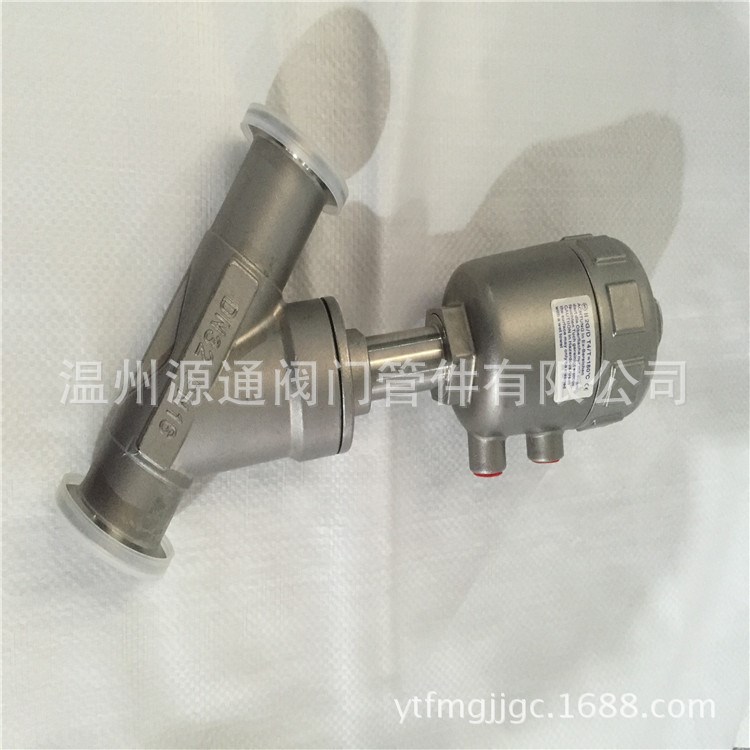 廠家直銷    不銹鋼快裝氣動角座閥     不銹鋼頭