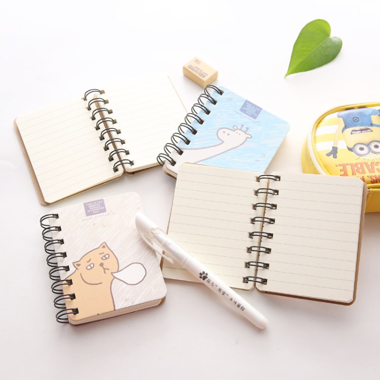 卡通线圈本记事本笔记本随身可爱迷你小本子创意学生学习文具用品