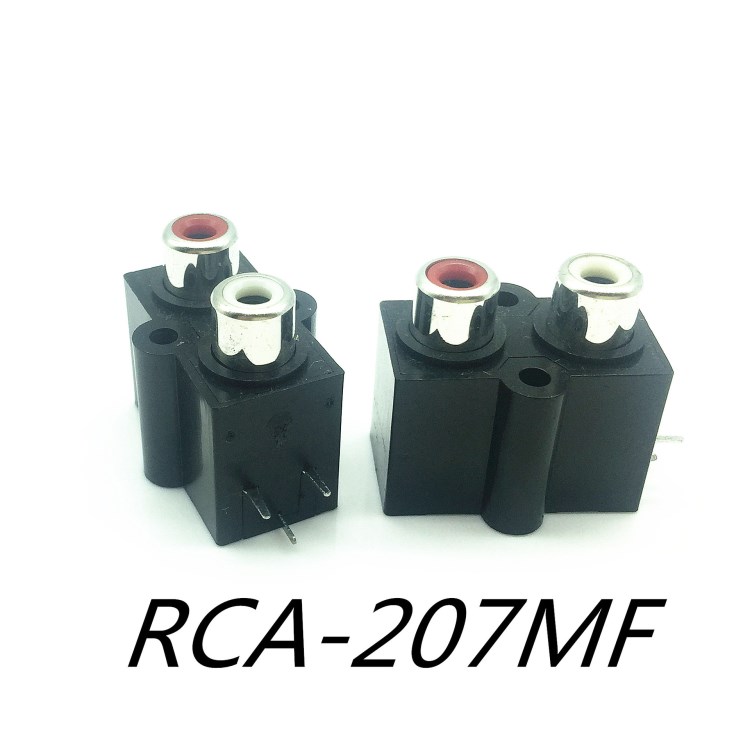 廠家直銷RCA-207MF密封插座AV蓮花音視頻插座2位孔插座電視機(jī)插件