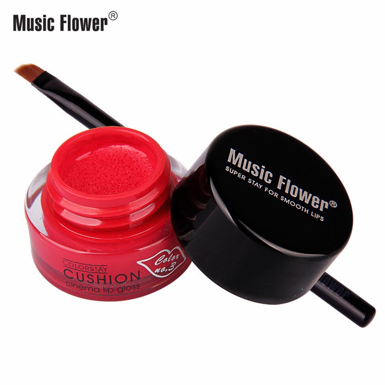 新款Music Flower沁彩新品染色持久唇彩迷你氣墊唇彩唇刷批發(fā)直銷