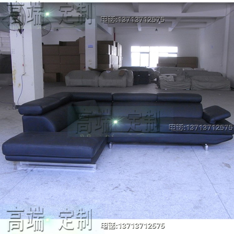 真皮沙發(fā) 意大利皮轉(zhuǎn)角沙發(fā) SOFA辦公 家具職員休息 tel130054986