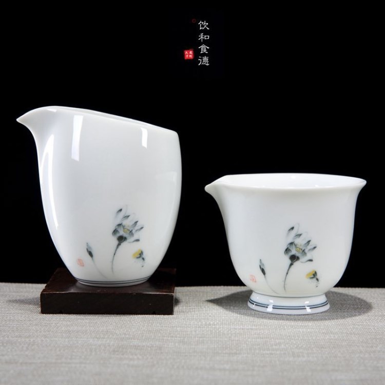 泰慶 廠家直銷陶瓷釉中彩公道杯功夫茶具勻杯分茶器茶海茶道配件
