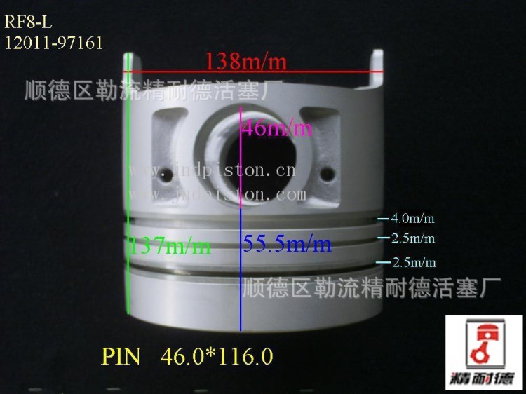 廠家供應(yīng) 日產(chǎn)活塞 NISSAN RF8 12011-97161 發(fā)動機活塞 汽車配件