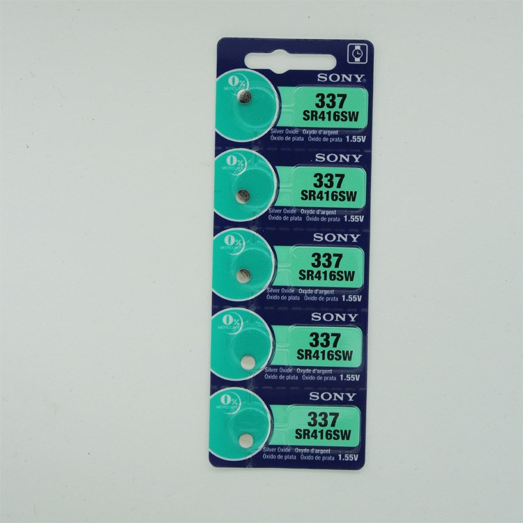 索尼SR416SW-AKK1板5粒電池 337手表紐扣電子1.55V電池