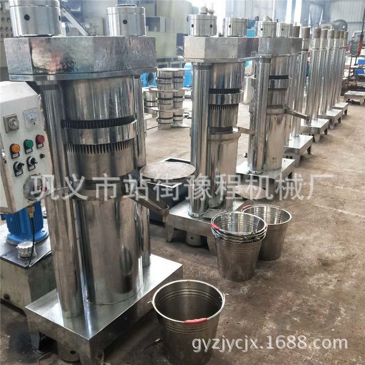 豫程商用液壓香油機不銹鋼自動上料榨油機離心式濾油機廠家免安裝