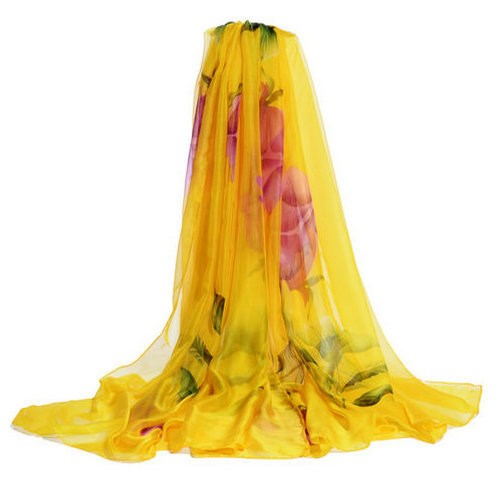 2017春款新款大花玫瑰花仿真絲加大絲巾2米沙灘巾空調巾防曬絲巾