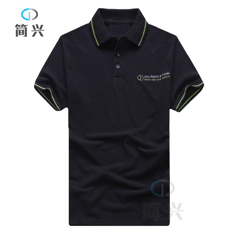 棉短袖翻拼色领polo衫定制宣传广告衫T恤活动工作服定做印logo