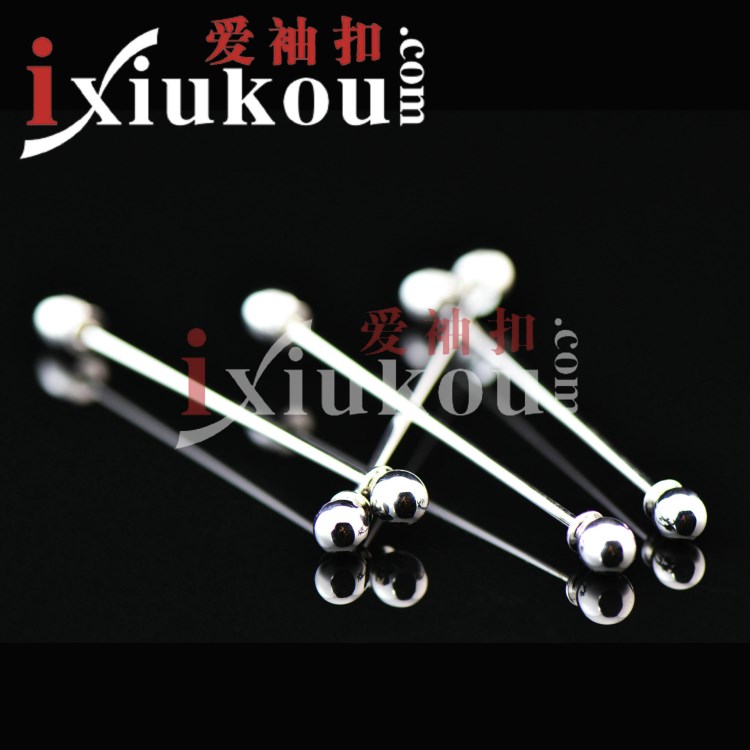 英博ixiukou銀色領(lǐng)針圓頭領(lǐng)帶棒領(lǐng)花男法式禮服cufflinks/991569