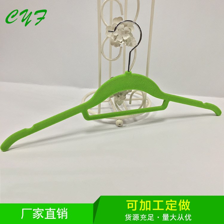 蝴蝶結(jié)女裝植絨防滑衣架 超薄設(shè)計吊帶位女裝塑料衣掛批發(fā)