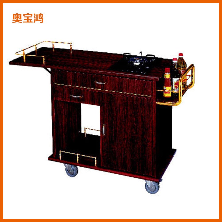 公司直銷(xiāo) J-4A單頭煮桐木餐車(chē) 手推多功能餐車(chē)