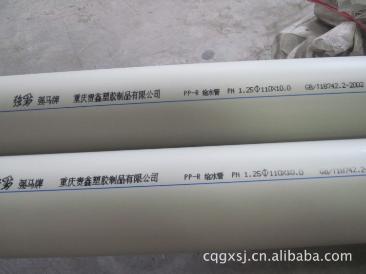 重慶廠家直銷 PPR管材 PPR冷水管 PPR熱水管 PPR給水管4分6分