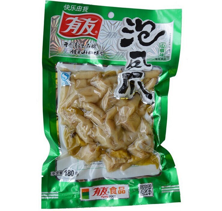 重慶特色食品 有友泡椒鳳爪180g 山椒口味 批發(fā)  一件代發(fā)