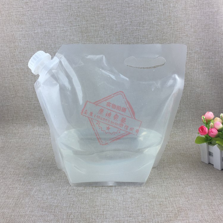 大容量4L袋裝水包裝袋、手提式5L冰川水袋、10L外貿(mào)凈水袋廠家