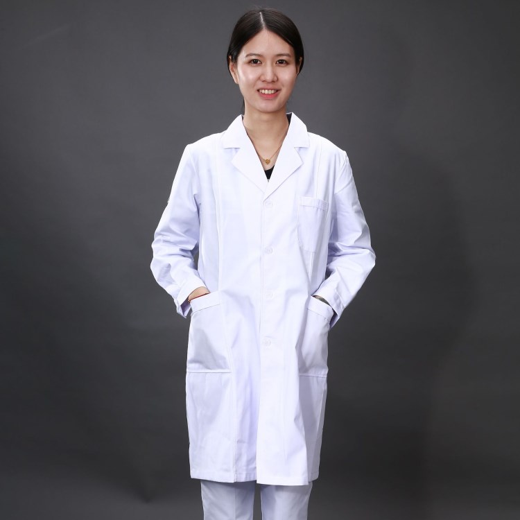 冬装男女医生服 长袖款修身白大褂工作服 实验服医师药店工作服