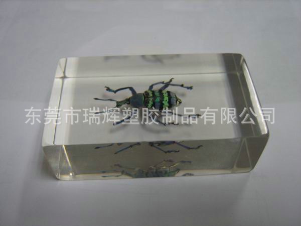 廠家直銷hp-006水晶膠工藝品 琥珀押花內(nèi)埋昆蟲 透明水晶膠工藝品