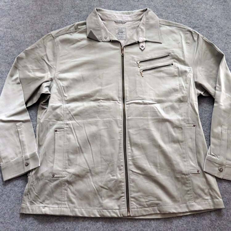 【外貿定做】 秋冬長袖男士雙拉鏈 鐵扣款夾克 品牌工衣 廠服工作