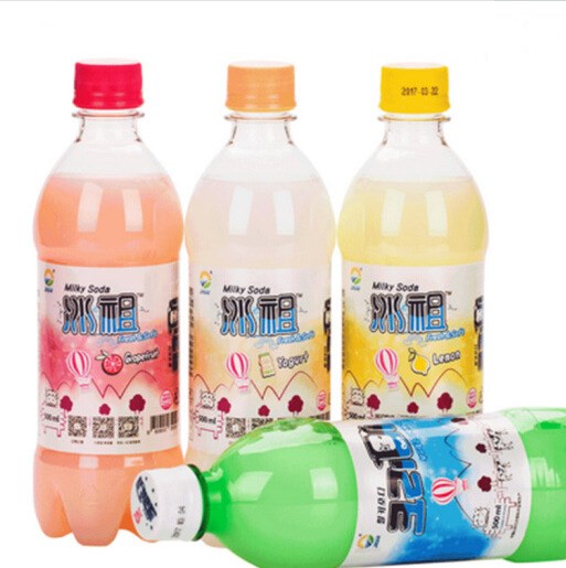 韩国饮料九日冰祖苏打水500ml 碳酸饮料4种口味