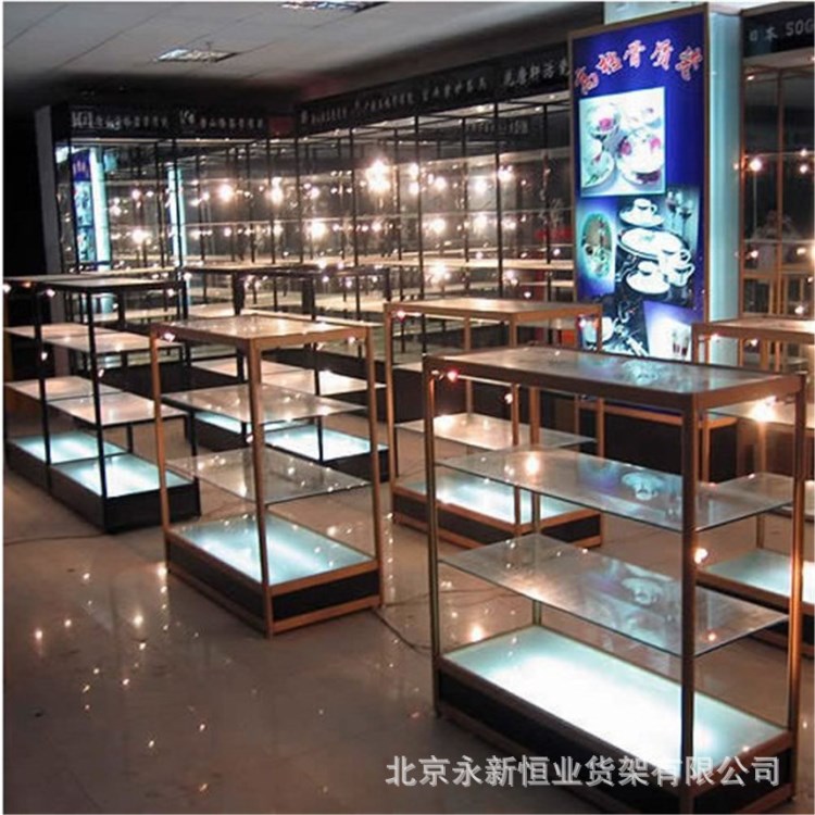 珠寶飾品柜 臺(tái)化妝品精品展柜陳列柜貨架 展示架產(chǎn)品展示柜玻璃柜