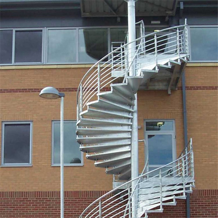 工廠銷售意大利藝術(shù)戶外消防碳鋼踏步螺旋轉(zhuǎn)樓梯