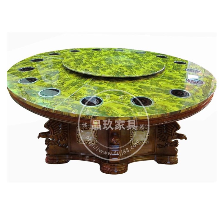 廠家直銷(xiāo) 電動(dòng)餐桌 火鍋?zhàn)烙喼瞥叽?豪華酒店會(huì)所餐館豪華圓桌