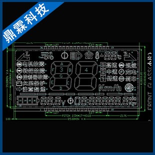 廠家提供電動車防水儀表lcd液晶屏 車載段碼液晶屏1058