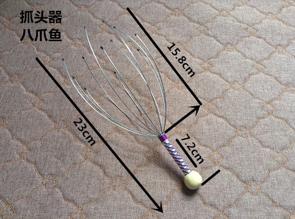 供應鋼絲頭部按摩器 手動頭部穴位按摩爪 撓癢爪 地擺貨源