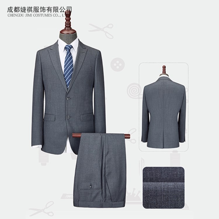 【婕祺服飾】新款男士西服套裝韓版修身職業(yè)大學(xué)生正裝商務(wù)西裝