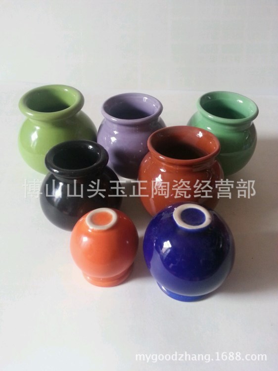 廠家直銷創意陶瓷拔罐 五行能量罐 多色彩多型 來樣定制