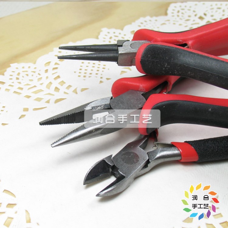 DIY手工飾品工具 帶糟鉗子 工具剪鉗 飾品工具鉗子 圓頭 蟹爪 鴨
