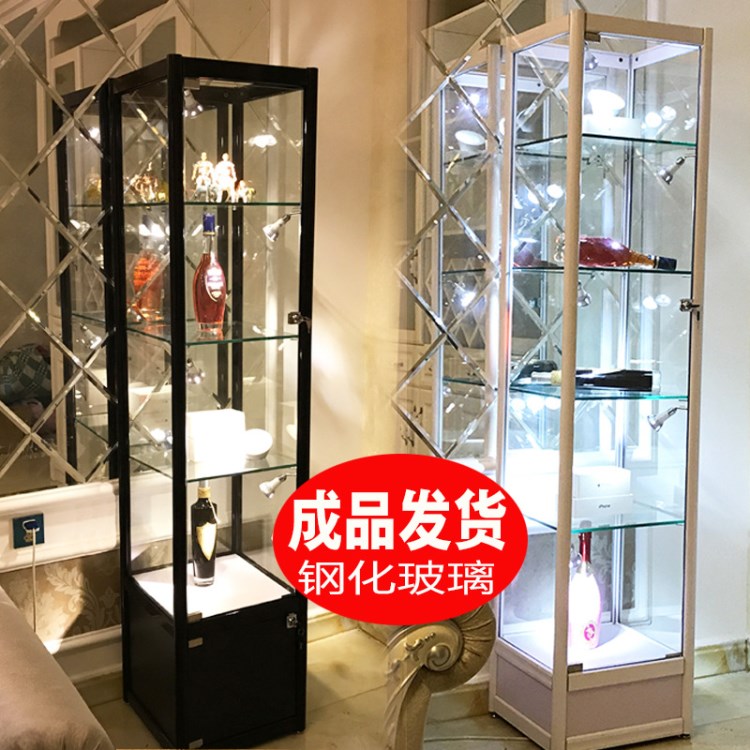 化妝品產(chǎn)品展示柜玻璃展品柜子透明陳列柜禮品模型精品手辦樣品柜