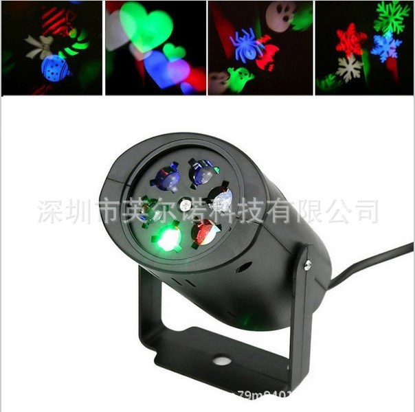 雪花燈  插卡圖案燈 LED投影圖案燈 圣誕燈 含4種圖案