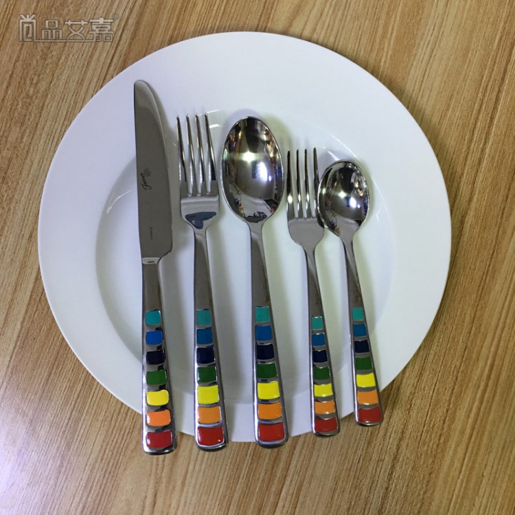 外貿(mào)出口西餐刀叉勺套裝加厚不銹鋼牛排刀叉餐勺尾單庫存處理批發(fā)