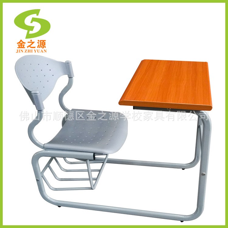 廣東佛山廠家供應(yīng)連體課桌椅 帶書網(wǎng)可全折裝的單人課桌椅 可定制