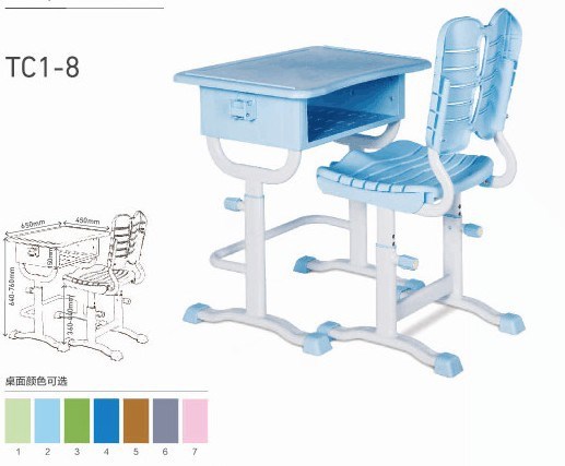 教室單人升降課桌 學(xué)生課桌椅學(xué)校家具兒童套裝寫字桌課桌